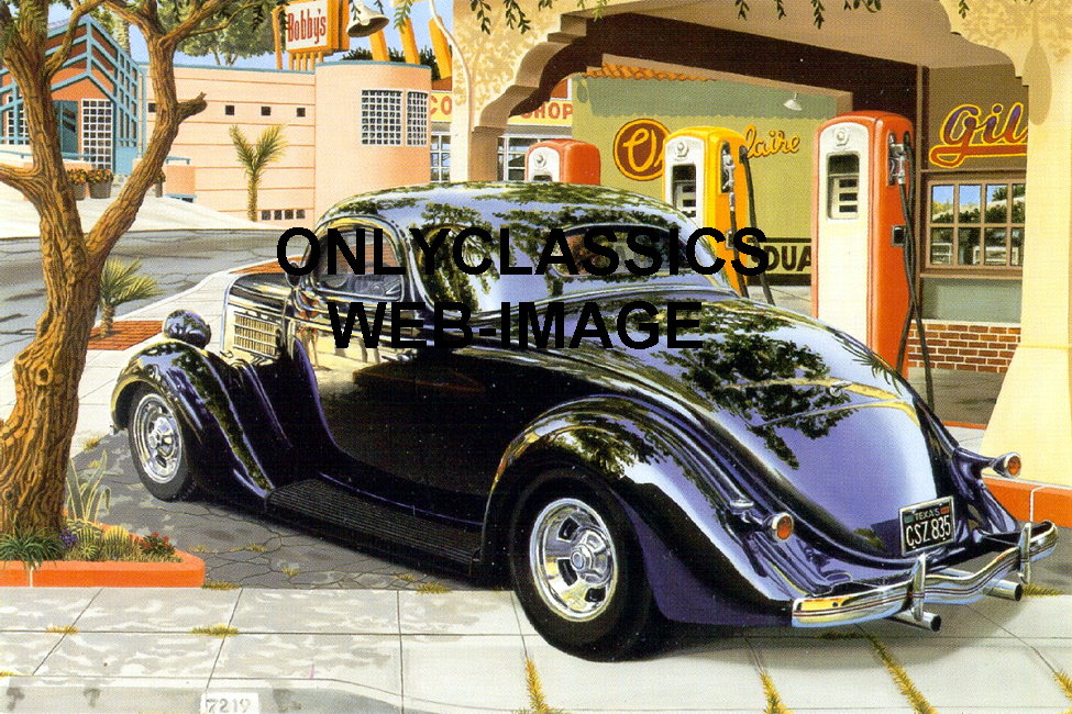 HOT ROD RACER AUTO OLD CAR VINTAGE GAS STATION POSTER ART AUTOMOBILIA AMERICANA eBay