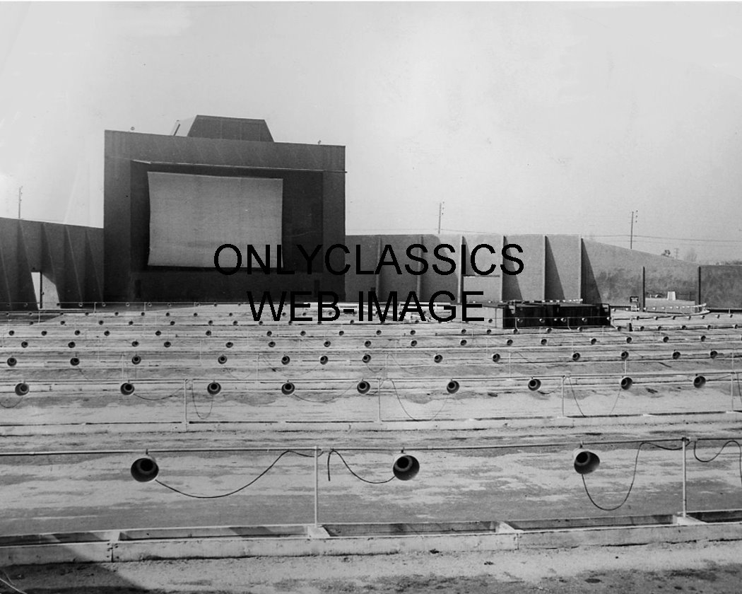 1937 HOLLYWOOD CALIFORNIA VINTAGE OUTDOOR DRIVE IN MOVIE THEATER PHOTO