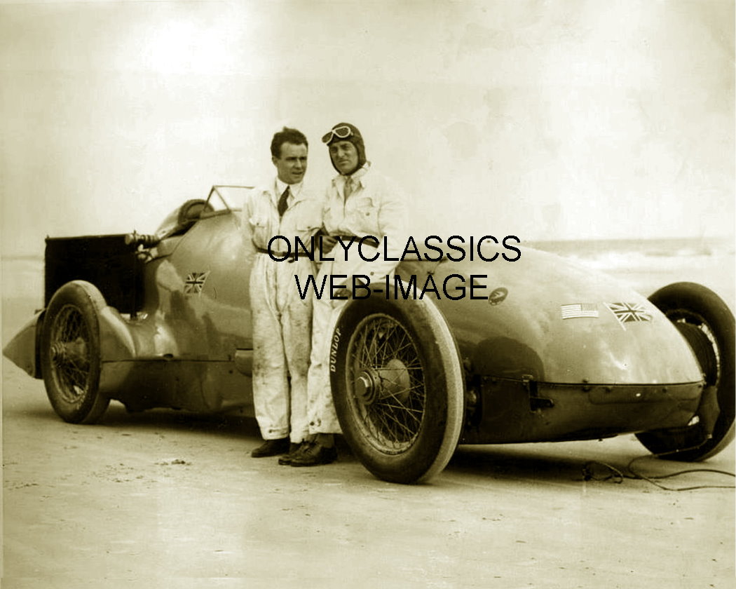 1928 MALCOLM CAMPBELL BLUEBIRD SP LAND SPEED RECORD AUTO RACING PHOTO