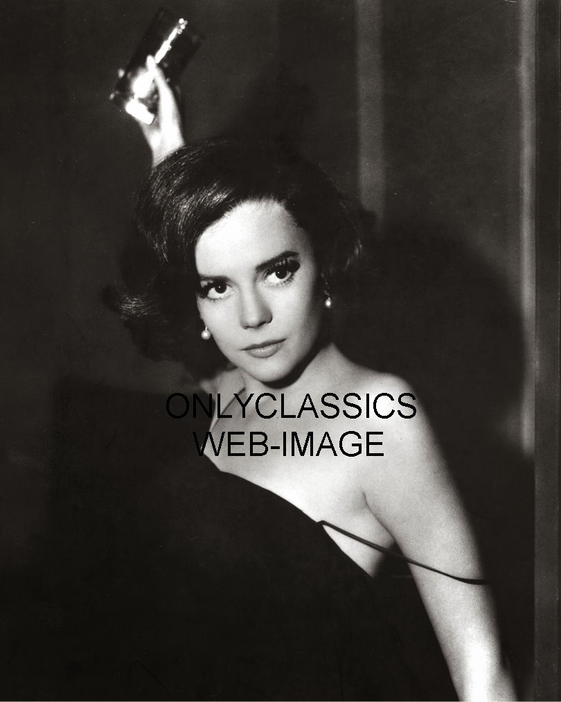 Sexy Sophisticated Natalie Wood In Spaghetti Strap Dress Drinking Photo Pinup Ebay