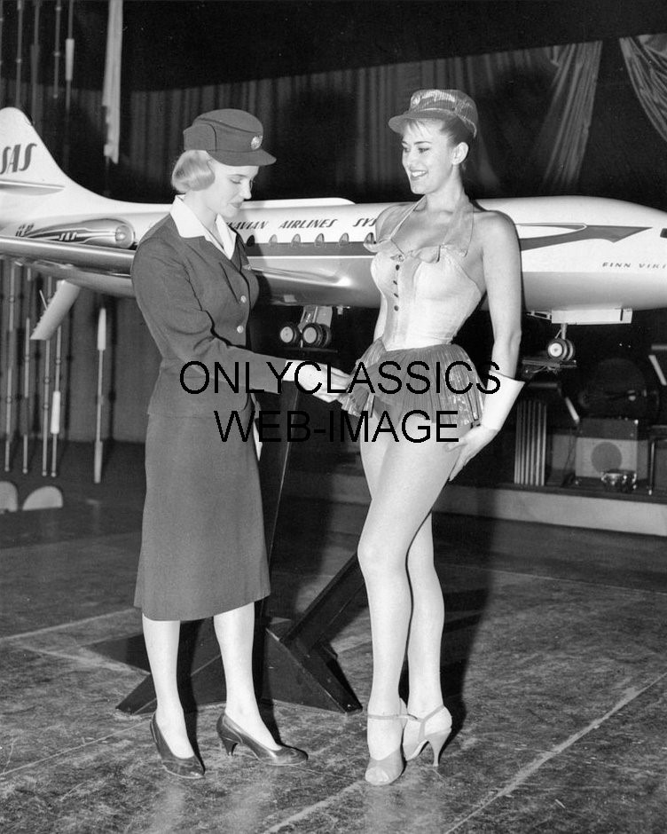 1959 SEXY SWEDISH FLIGHT ATTENDANT STEWARDESS PHOTO ...