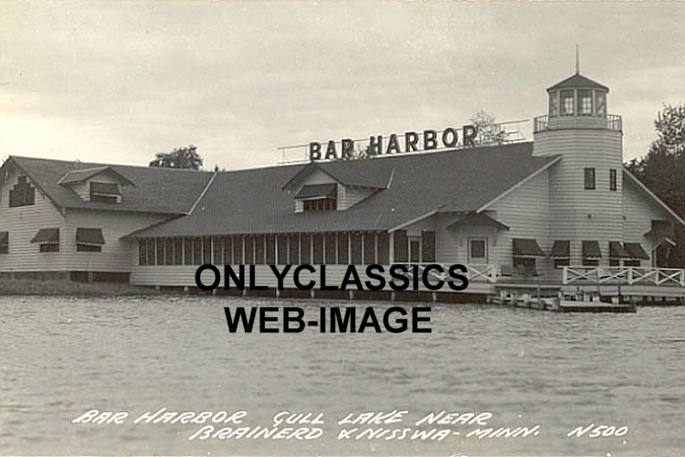 OLD BAR HARBOR RESTAURANT ON GULL LAKE BRAINERD NISSWA MN PHOTO BOAT